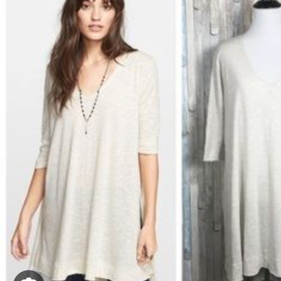 Free People Tri Sierra swingy tunic M rare color gray - Picture 2 of 9